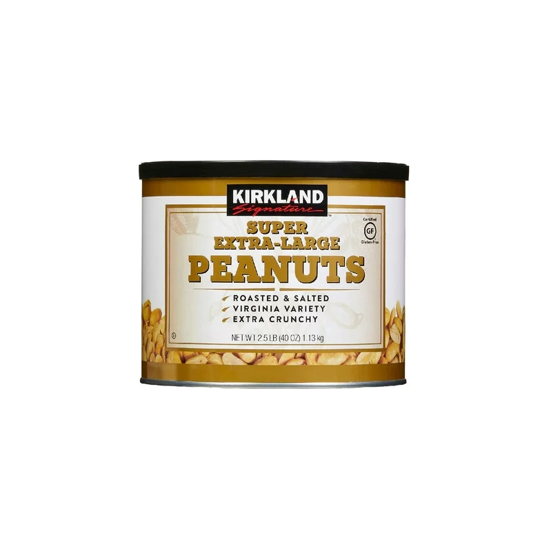KIRKLAND SUPER EXTRA LARGE PEANUTS CRUNCHY ROASTED SALTED 2.5 LBS