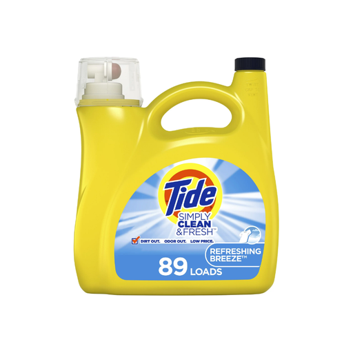 Product image of Tide Simply Refreshing Breeze, 89 Loads Liquid Laundry Detergent, 128 fl oz