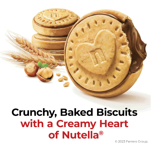 Nutella Biscuits, Hazelnut Spread with Cocoa, Sandwich Cookies, 20-Count Bag