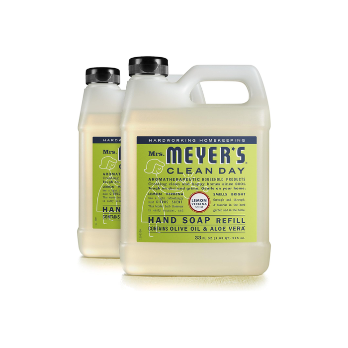 Mrs. Meyer's Clean Day Liquid Hand Soap Refill, Lemon Verbana, 33 fl oz 2 (Pack)