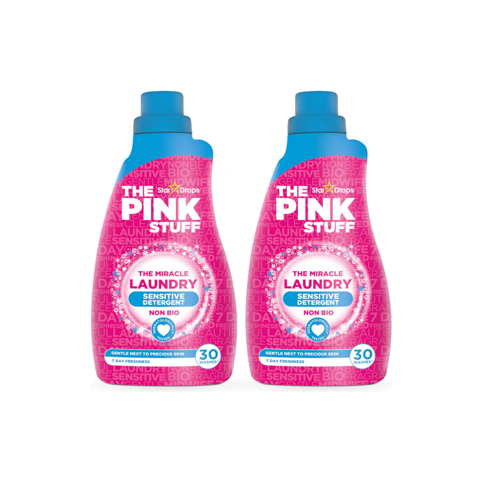 The Pink Stuff, Miracle Liquid Laundry Detergent for Sensitive Skin, 30 Loads, 2 Count