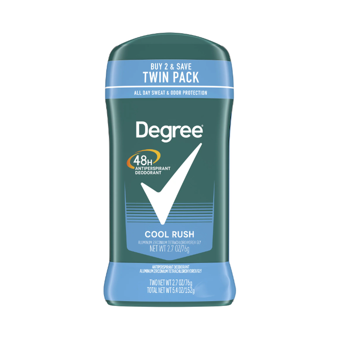 Degree Men Original Antiperspirant Deodorant Cool Rush Mens Deodorant Stick 48-Hour Odor Protection 2.7 oz, 2 Count