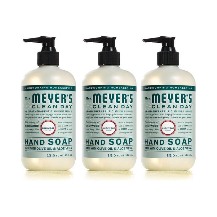 Mrs. Meyers Clean Day Liquid Hand Soap, Birchwood Scent, 12.5 Ounce 3(Pack)