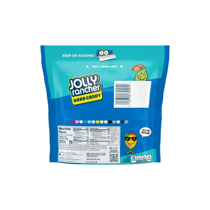 Jolly Rancher Assorted Tropical Fruit Flavored Hard Candy, Resealable Bag 13 oz