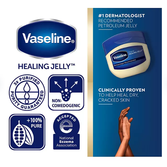 Vaseline Original Healing Jelly & All-Over Body Balm Bundle (7.5 oz., 2 pk. + 1.4 oz. Stick)