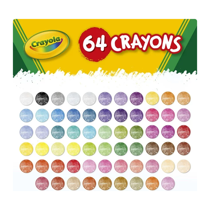 Crayola Crayons, 64 Ct, Back to School Supplies for Kids, Teacher Supplies, Gift