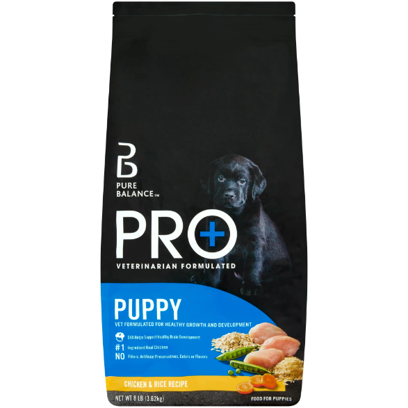 Pure Balance Pro+ Puppy Chicken Rice Recipe Dry Dog Food for