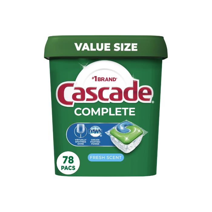 Cascade Complete ActionPacs Dishwasher Detergent Pods Fresh Scent