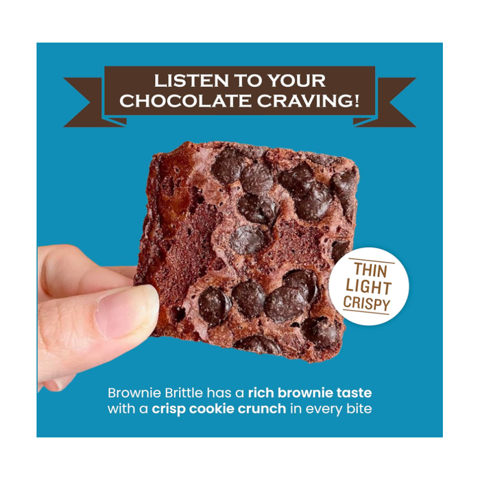 Sheila G's Brownie Brittle – Chocolate Chip & Salted Caramel Thin and Crispy Sweet Snacks (Pack of 20, 1 oz)
