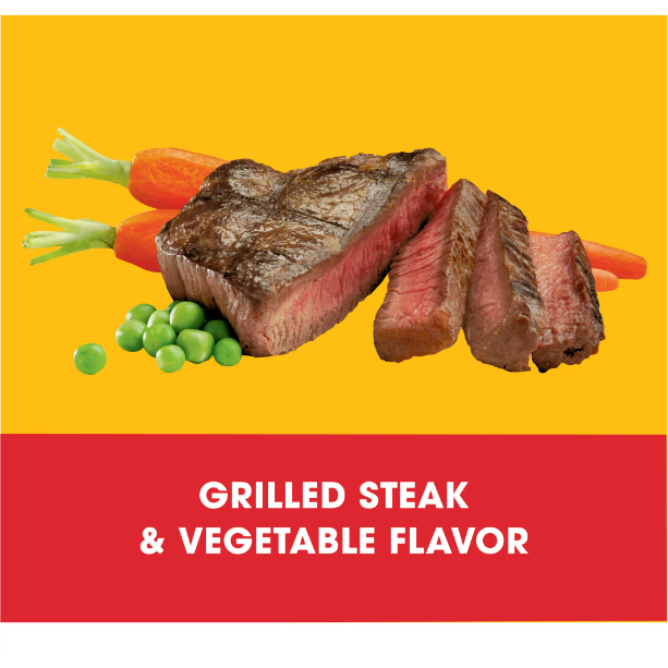 Pedigree Complete Nutrition Grilled Steak & Vegetable Flavor Dry Dog Food for Adult Dog, 18 lb. Bag