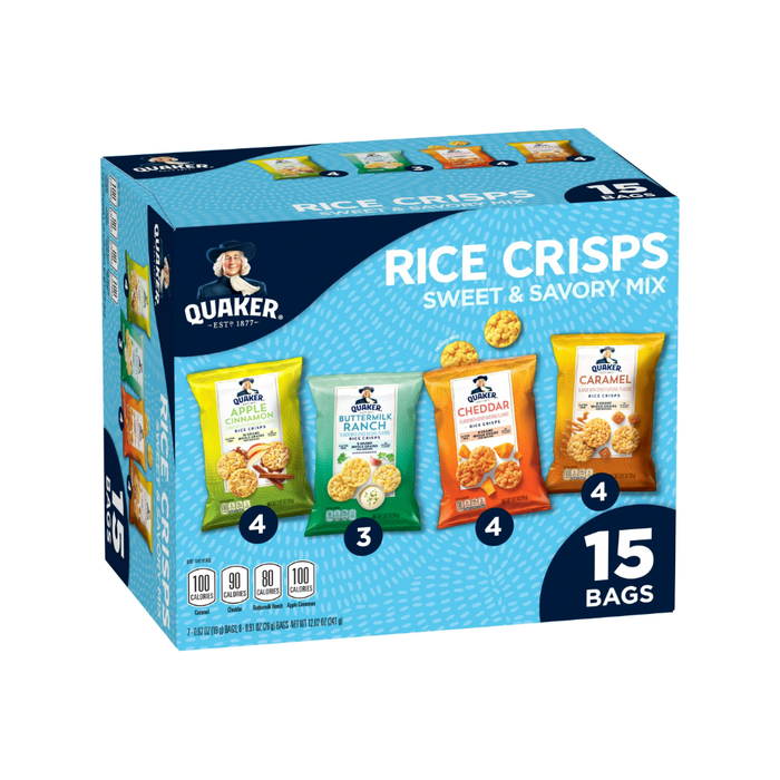 Quaker Rice Crisps Ranch Quaker Rice Crisps Sweet & Savory Variety (Caramel, Cheddar, Apple Cin ...