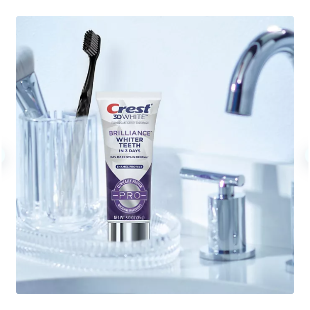 Crest 3D White Brilliance PRO Enamel Protect Toothpaste (3 oz., 4 pk.)