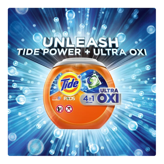 Tide Pods Laundry Detergent Soap Packs with Ultra Oxi, 32 Ct