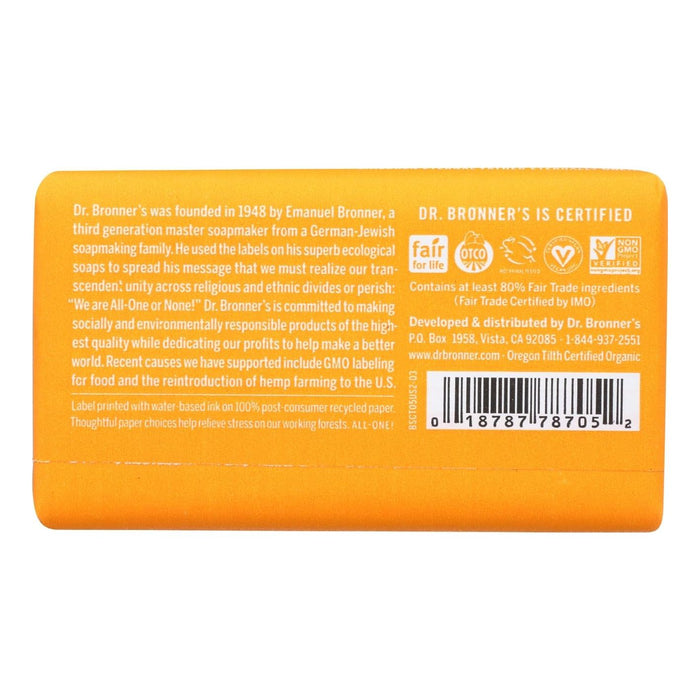 Dr. Bronner's All-One Hemp Citrus Pure-Castile Bar Soap, 5 oz