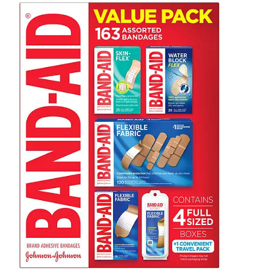 Band-Aid Brand Adhesive Bandages Variety Pack (163 ct.)