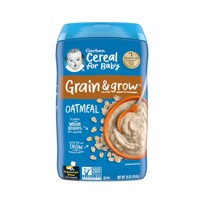 Gerber 1st Foods Cereal for Baby Grain Grow Baby Cereal, Oatmeal