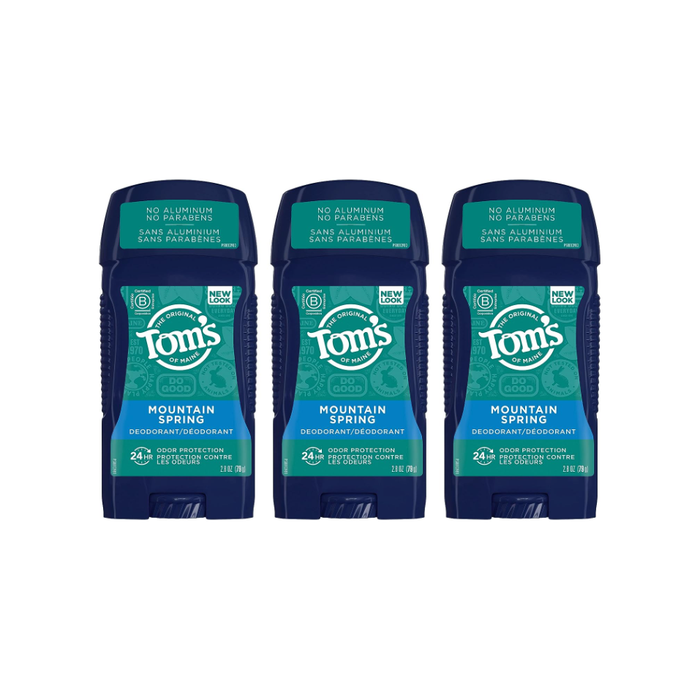 Tom's of Maine Natural Deodorant For Men, Mountain Spring, 2.8 Oz 3 (PACK)