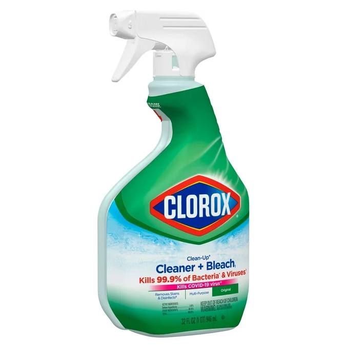 Clorox Clean-Up All Purpose Cleaner with Bleach, Spray Bottle, Original, 32 oz (2 Pack)