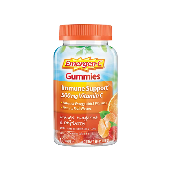 Emergen-C Orange, Tangerine & Raspberry Vitamin C Gummies, 500 mg, 45 count
