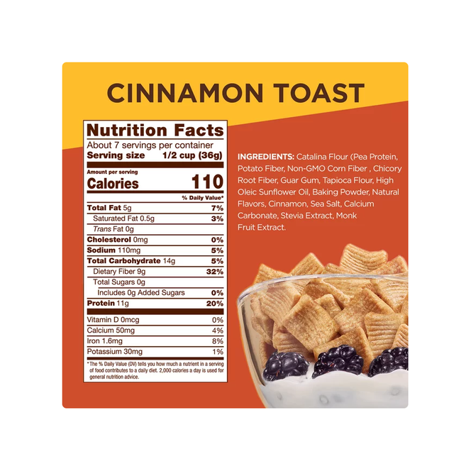 Catalina Crunch Cinnamon Toast Keto Cereal, 9oz Bag — Custom Treats