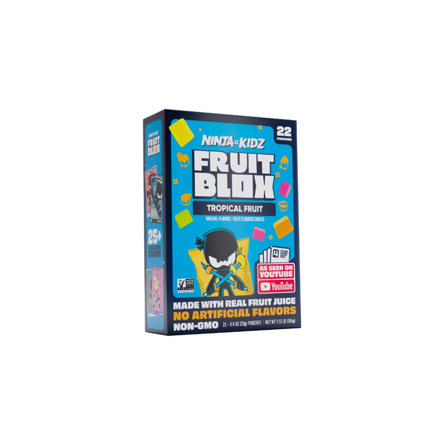 FruitBlox Ninja Kidz Tropical Fruit Snacks, 22 Count — Custom Treats