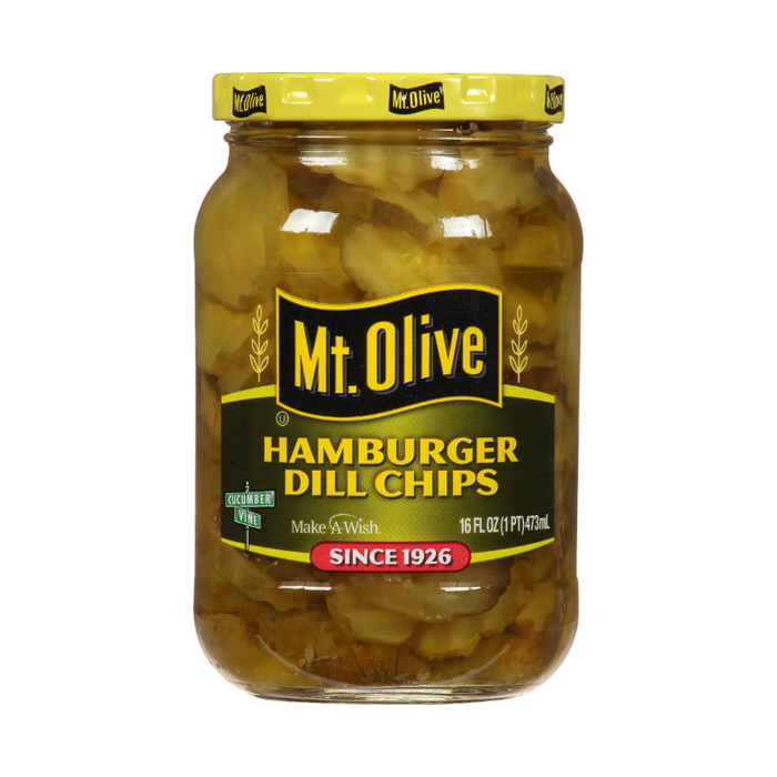 Mt. Olive Hamburger Dill Pickle Chips 16 fl oz Jar
