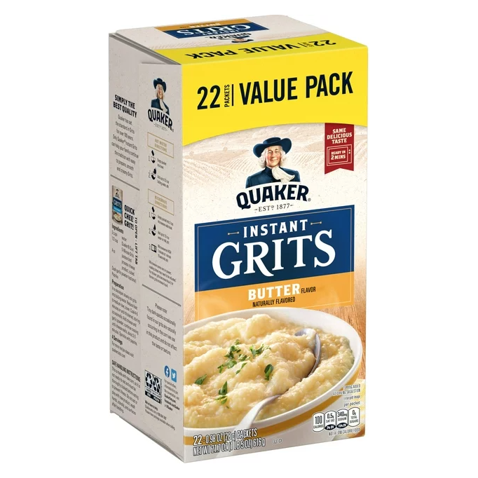 Quaker, Instant Grits Value Pack, Butter, 0.99 oz, 22 Packets
