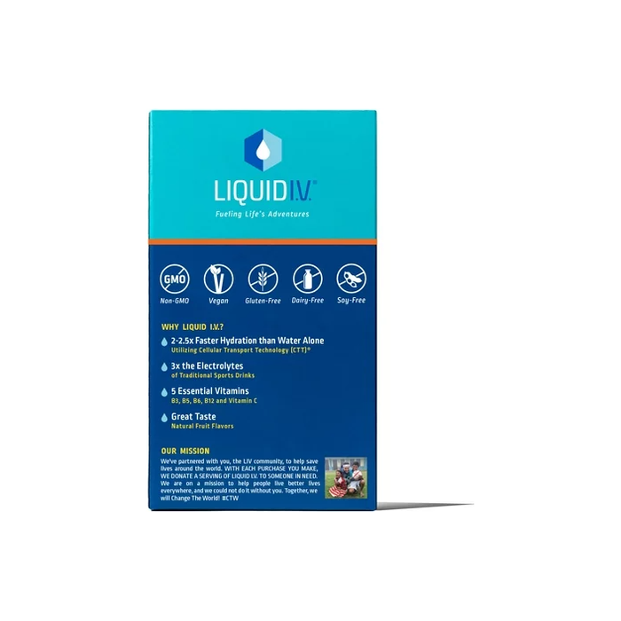 Liquid I.V. Hydration Multiplier Electrolyte Powder Packet Drink Mix, Tropical Punch, 6 Ct