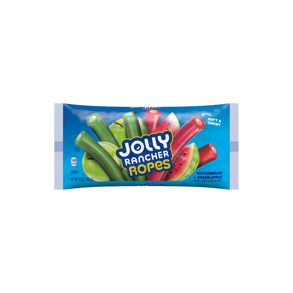 Jolly Rancher Ropes Watermelon and Green Apple Flavored Candy, Bag 10 ...