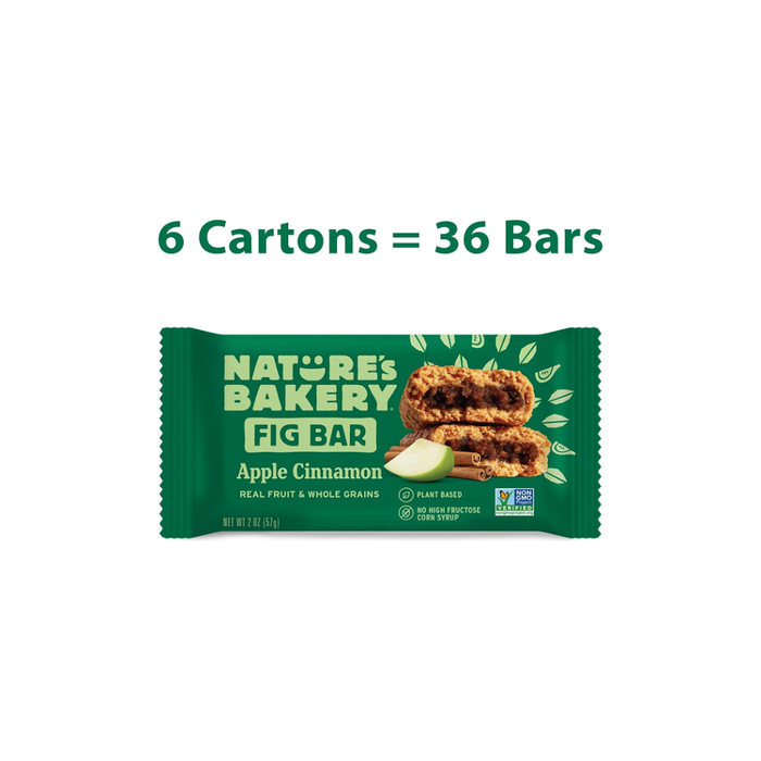 Nature’s Bakery Whole Wheat Fig Bars, Apple Cinnamon, 6 Pack