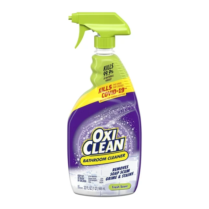 OxiClean Bathroom Cleaner, Shower, Tub & Tile, powered by OxiClean Stainfighters, 32oz.