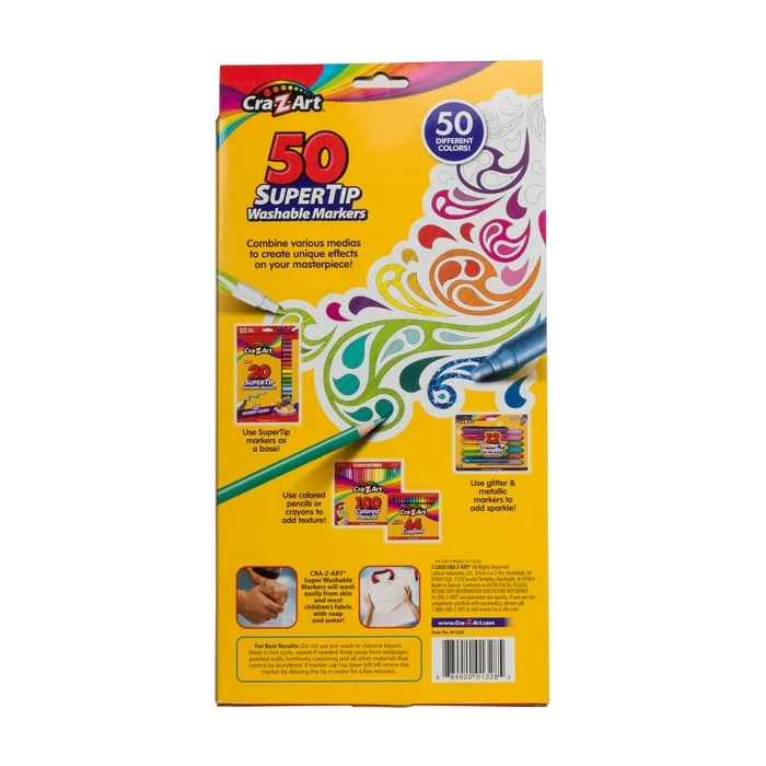 Crayola Fine Line Washable Markers Pen 20/50 Colors Super Tips Set
