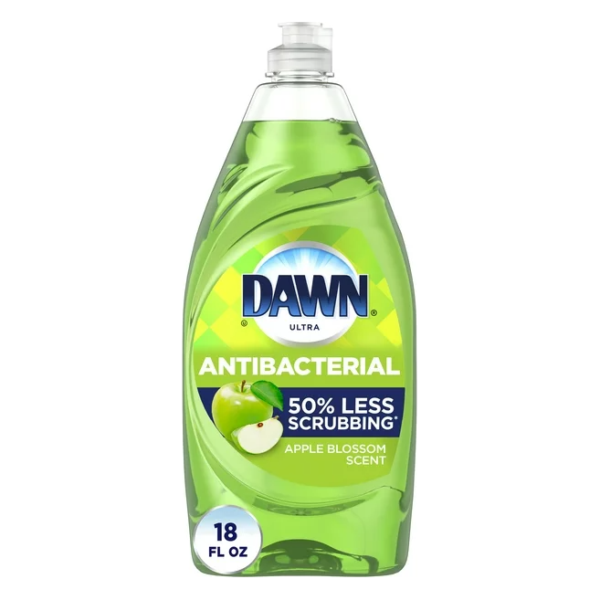 Dawn Ultra Antibacterial Liquid Dish Soap, Apple Blossom, 18 fl oz