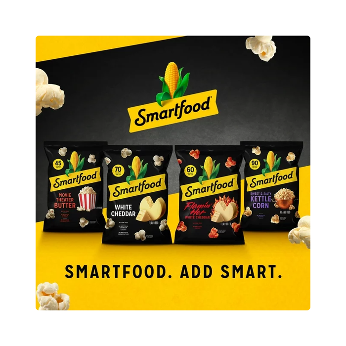 Smartfood Popcorn, White Cheddar, 0.625 oz, 10 Count