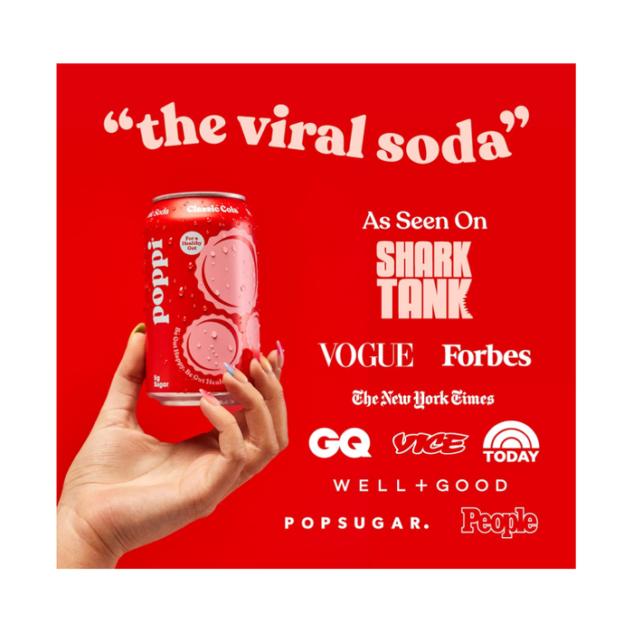 Poppi Classic Cola Prebiotic Soda - 12 Oz