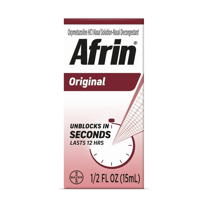 Afrin Original 12 Hour Nasal Congestion Relief Spray - 15 mL