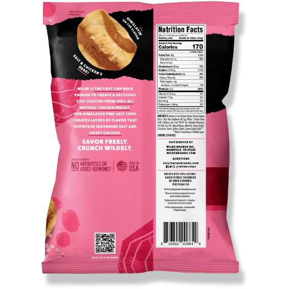 WILDE Protein Chips Himalayan Pink Salt 4.0oz