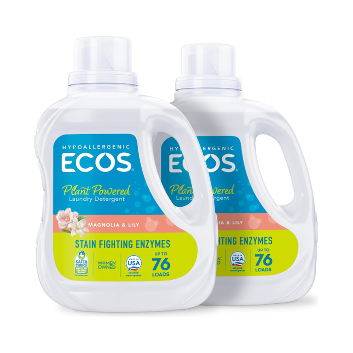 Ecos Laundry Detergent Plant-Powered Magnolia & Lily 76 Load 2 Pack