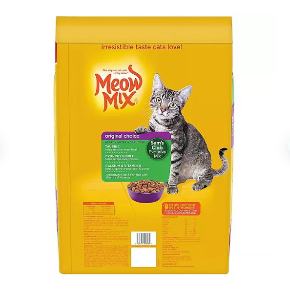Meow Mix Original Choice Dry Cat Food, Heart Health & Oral Care Formula (32 lbs.)