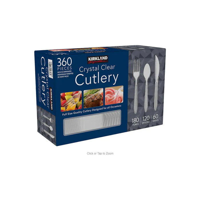 Kirkland Signature Cutlery, Clear, 360-count