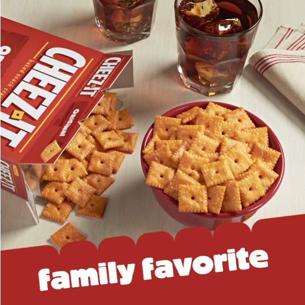 Cheez-It Cheese Crackers, Baked Snack Crackers, Office and Kids Snacks, Original, 12.4oz