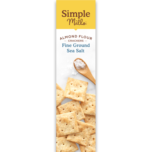 Simple Mills Crackers, Fine Ground Sea Salt, Almond Flour, 4.25 oz.