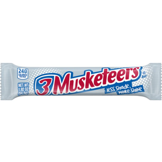 3 Musketeers Chocolate Candy Bar Single Size, 1.92oz