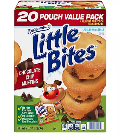 Entenmann's Little Bites Chocolate Chip Muffins (1.65oz / 20pk)