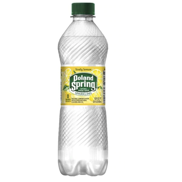 Poland Spring Lemon Sparkling Spring Water 16.9 oz
