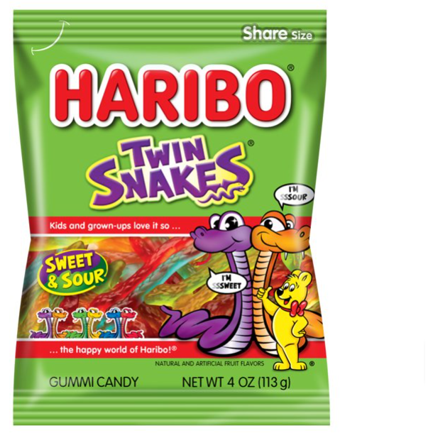 Haribo Confectionery Twin Snakes 5oz