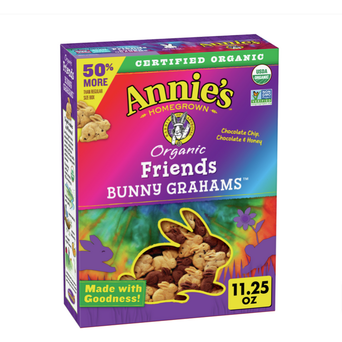 Annie's Organic Whole Grain Chocolate Chip Bunny Grahams Snacks, 11.25 oz