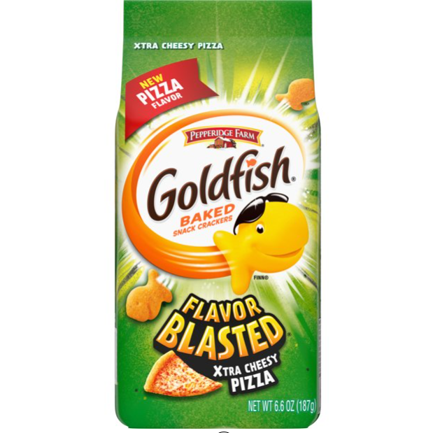 Goldfish Flavor Blasted Xtra Cheesy Pizza Crackers, 6.6 oz
