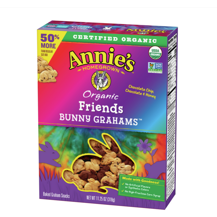 Annie's ऑर्गेनिक होल ग्रेन चॉकलेट चिप बनी ग्राहम स्नैक्स, 11.25 आउंस