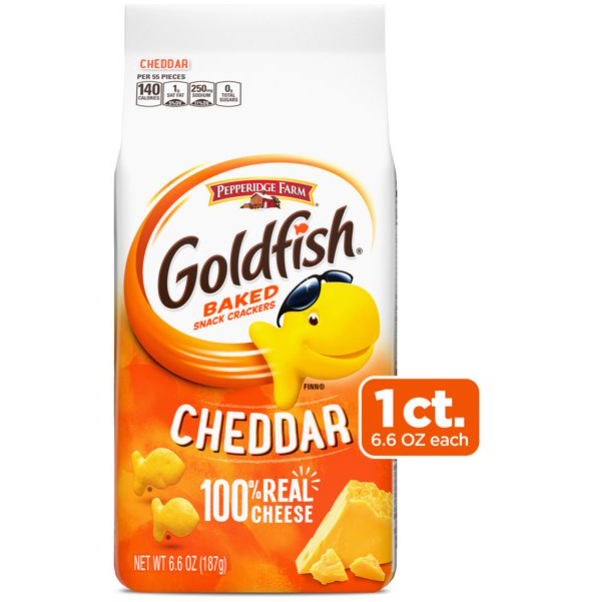 Goldfish Cheddar Crackers, Snack Crackers, 6.6 oz